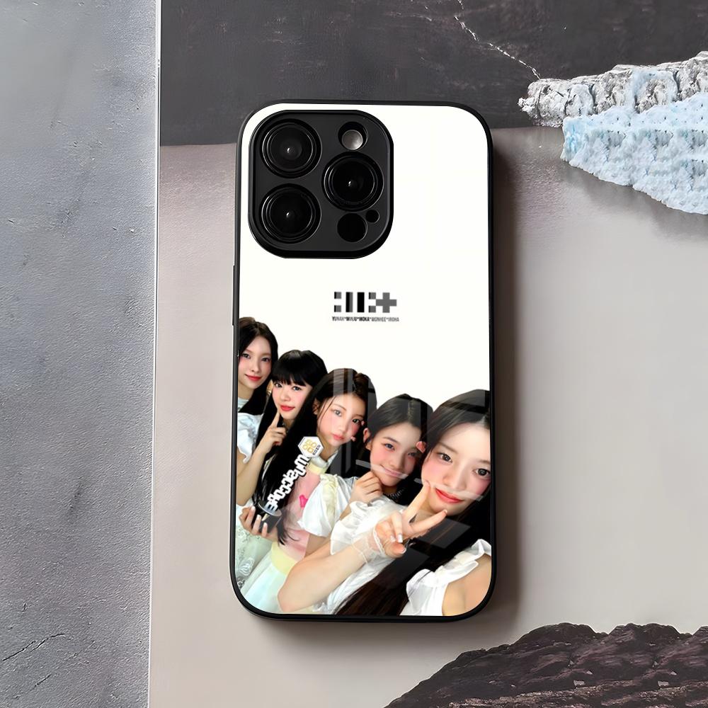 Custodia per Telefono KPOP I-ILLIT Per IPhone 17 Air 16 E Pro Max 15 14 13 Mini 12 Pro 11 Max Plus Copertura in Vetro Nero