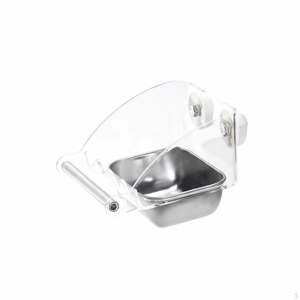 Birds Feeder Food and Water Bowl Easy to Clean Dispenser for Cockatiels S