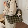 New Women Shoulder Bag Large Capacity Tweed Commuting Handle Bag Fashi Checkered Tote Comfortable and Versatile Storage Bags