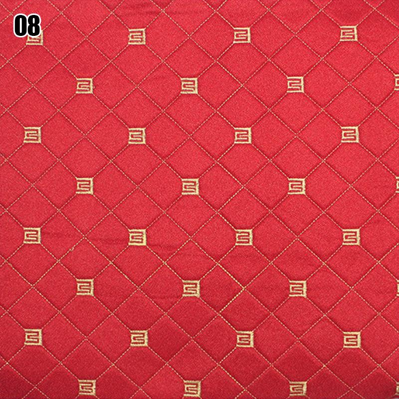 Thick Quilted Cotton Linen Fabric Sponge Embroidery Fabric For Car Roof Sofa Cushion Cover Bedside Soft Bag Upholstery Decor