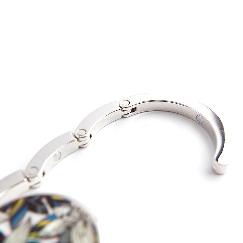 1 Pcs Round Table Vintage Flowers Foldable Purse Bag Hanger Handbag Hook Holder