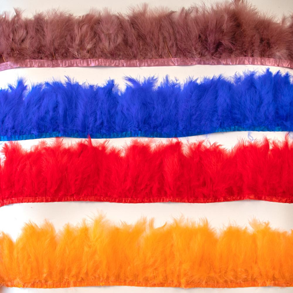 Feather1 Meter soft Marabou Feathers Trim fringe 10-15cm Turkey feather Ribbon for Crafts Clothing Wedding Decoration Sewing Plumes