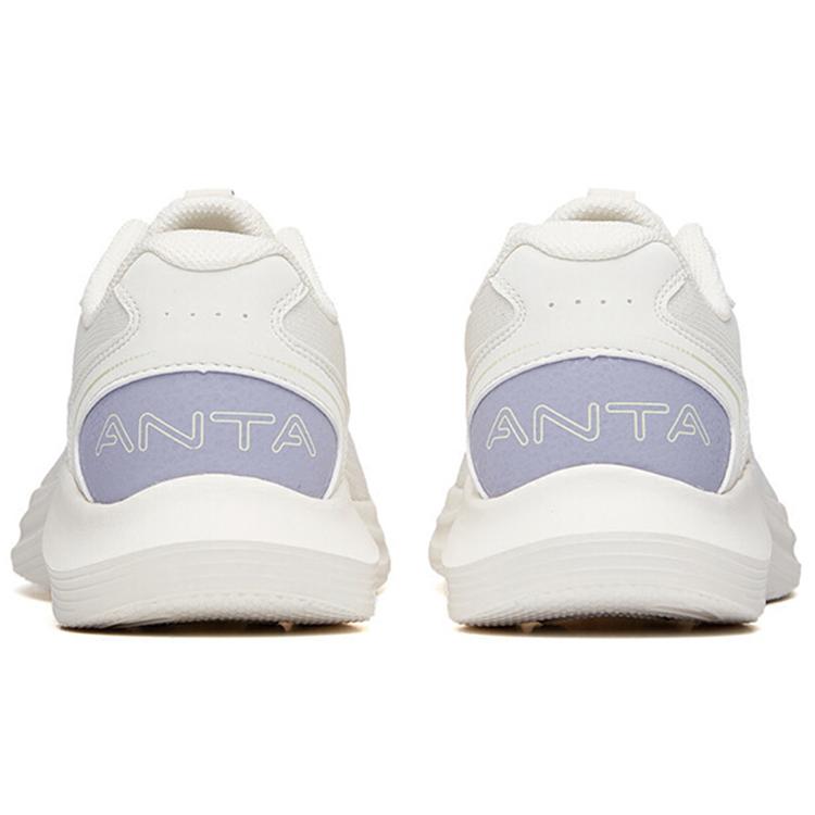 Anta Running Collection Cushioning Slip Resistant Abrasion Resistant Low top Running Shoes Women's Ivory White 122135571-2