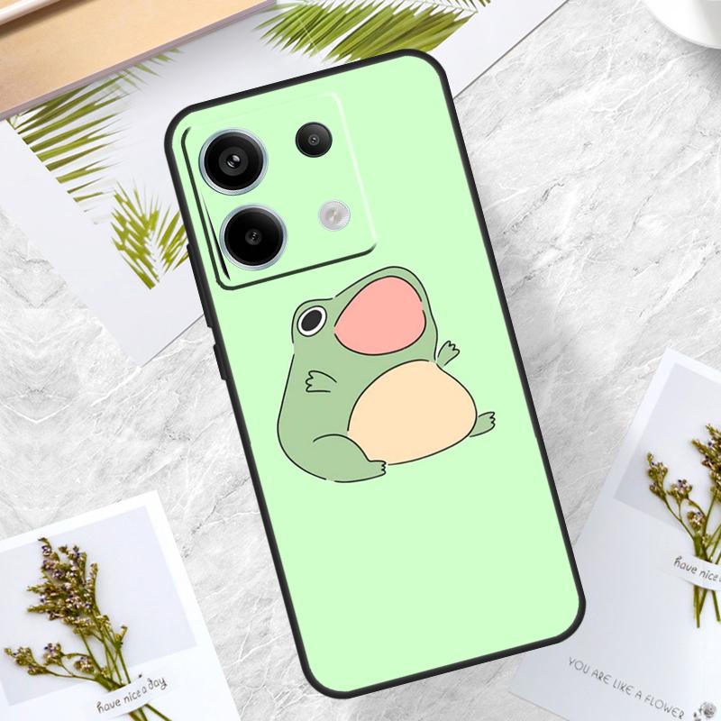 Cute Green Frog Case For Xiaomi Redmi Note 14 13 12 11 10 9 15 Pro Plus Redmi 15 10C 12C 13C 14C 15C Cover