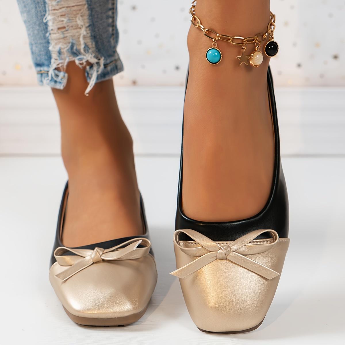 Женские балетки с квадратным носком и бантом — удобные балетки без застежек 38 белый — фото 6