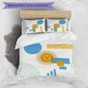 Set Biancheria da Letto Stampata Calcio Argentina 3 Pezzi Copriletto Traspirante Accogliente come Regalo per Inaugurazione Casa o Festa