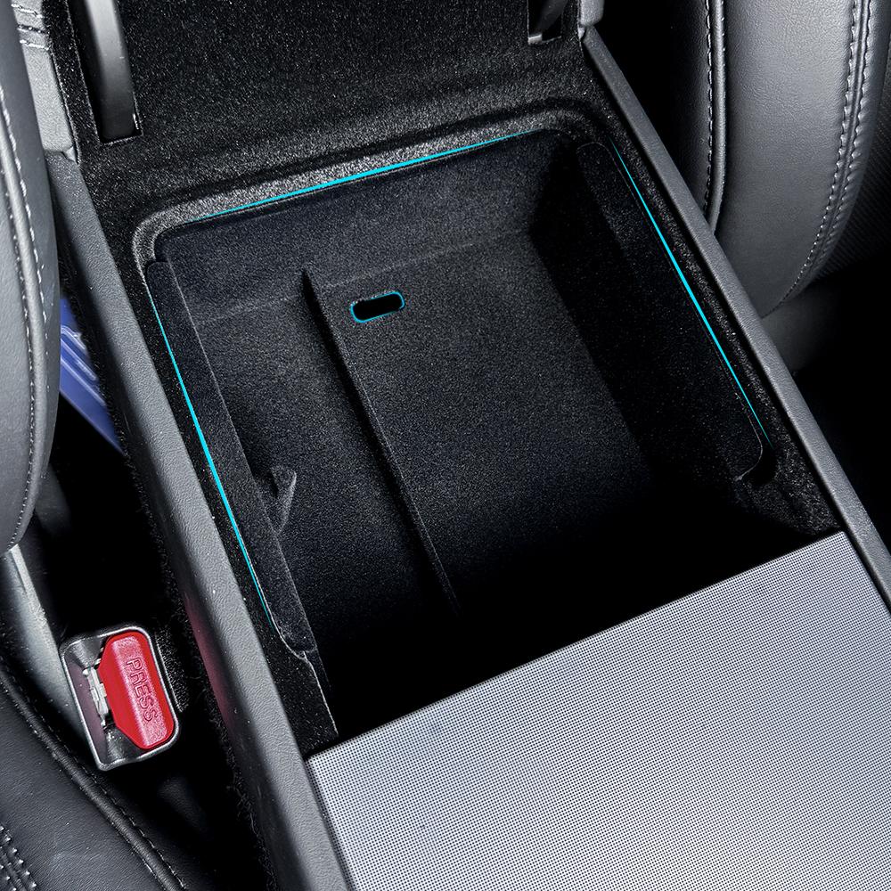 For Tesla New Model Y Juniper Launch 2025 Model 3 Highland 2024 Front Rear Center Console Armrest Hidden Storage Box Watercup