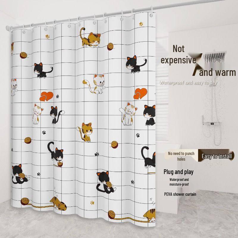 LIEI Waterproof Anti-Mildew Shower Curtain