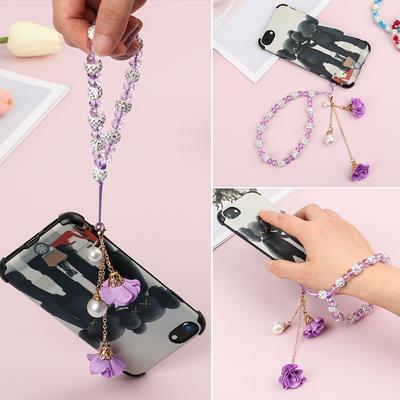 Pendant Flower Bracelet Flower Pendant Keychain Wrist Rope Mobile Phone Lanyard Anti-lost Lanyard