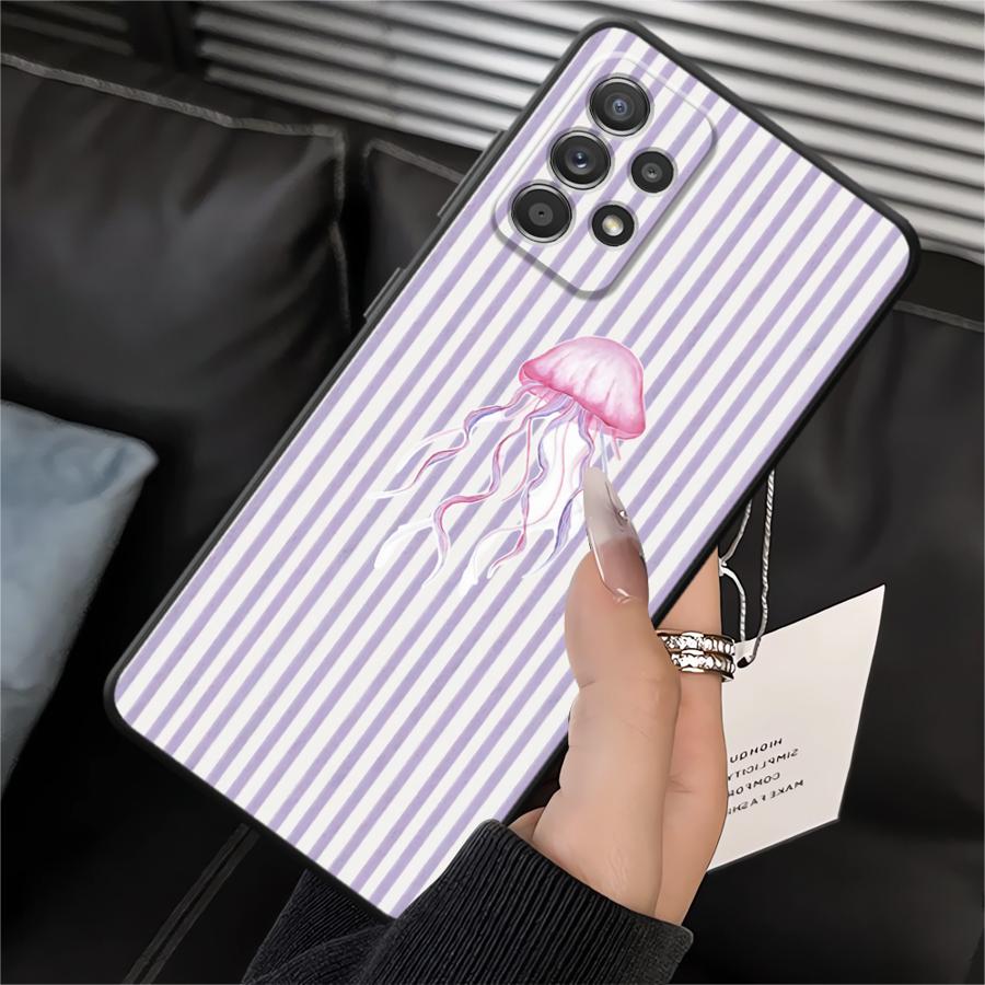 Case for Samsung Galaxy A10 A20 A05 Note 20 Ultra 9 10 A04 A01 A02 A06 A50 A70 A03 A30 A40 Soft Back Phone Cover Marine Animals