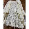 Used ALBA ROSA crochet lace gown cardigan