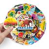 50 Pieces Thai Scenery Graffiti Stickers - Personalized Creative Gukha Decals for Cross-Border Outdoor Travel, Phone Cases