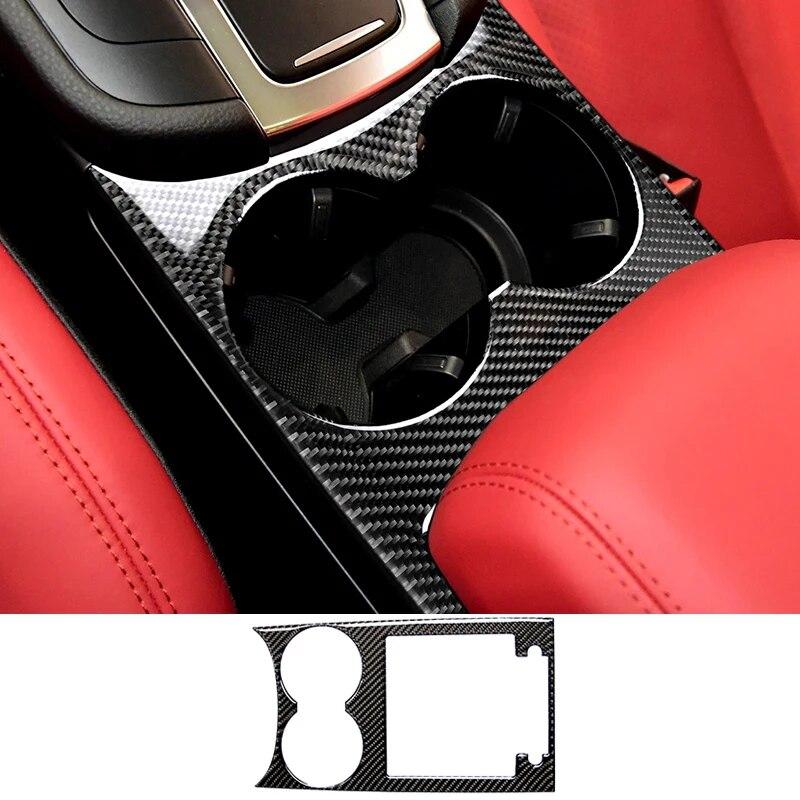Panel Dekoracyjny Gniazda na Kubek Konsoli Środkowej Pokrywa Dekoracyjna Naklejki Samochodowe z Włókna Węglowego Do 2014- Porsche Macan Akcesoria Wewnętrzne