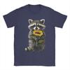 Unisexs TShirts Raccoon Holding Sunflower Cute Flower Mothers Day 100 Cotton Tees Short Sleeve  T Shirts O Neck Tops Party