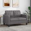 VidaXL 2-Seater Sofa Grey 120 Cm Faux Leather, Sofa, Upholstered Sofa, Living Room Seat, Loveseat, Living Room Sofa, Sofa 359114
