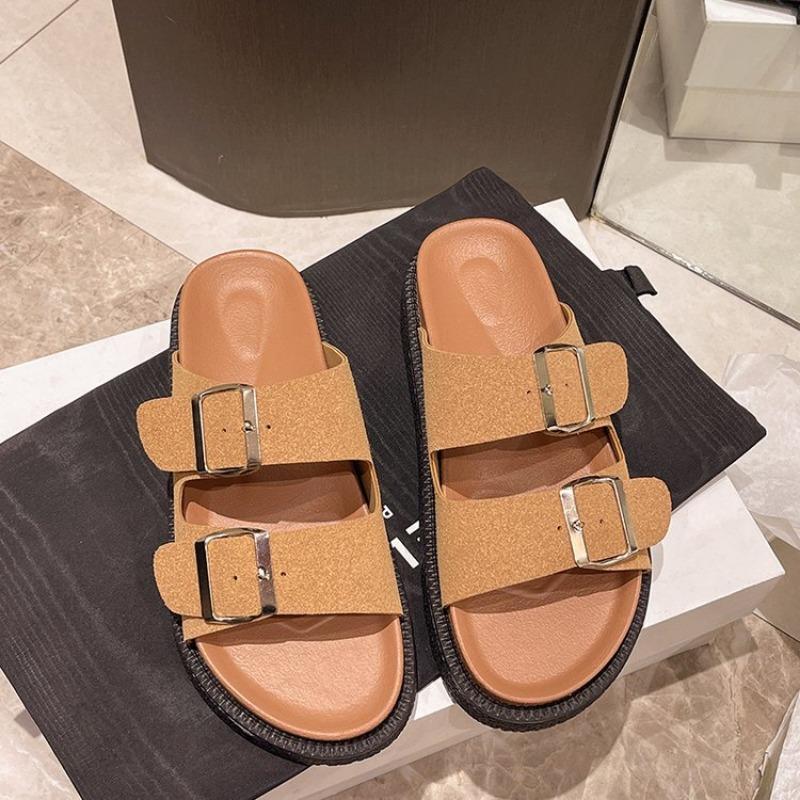 Fashion Women Slippers Leather Woman Sandals 2024 Outdoor Light Casual Wedges Slippers Slip On Summer Shoes for Women Luxury Sandals