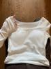 Petite Slim-Fit Women's Long-Sleeve White Lace T-shirt, Korean Style, Autumn/Winter, Gentle Inner Layer, Highlights Collarbone