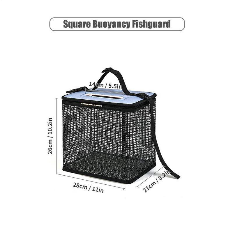 Fish Basket Foldable Floating Fish Basket Compact Holder Mesh Net Quick-Drying Portable Design For Boat Crabbing Outdoor