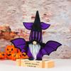 Halloween Gnome with Bat Wing Spiders Hat Plush Ornaments Halloween Table
