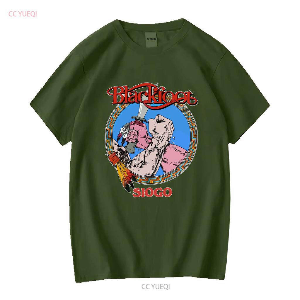 Blackfoot Band World Tour T Shirt Classic Black S 2345xl Cg421 Vintage Washed Homme Stylish Fashion Streetwear Designer Clothes