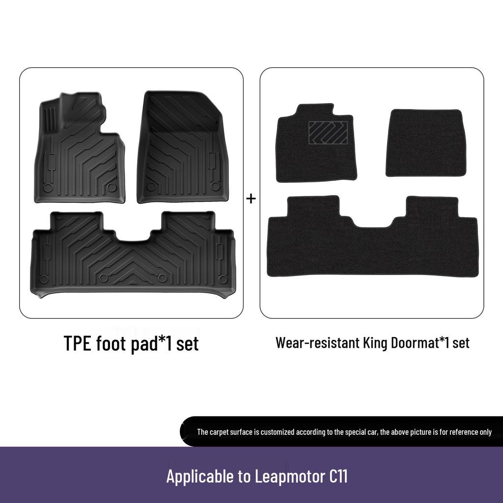 Set covorașe de podea și portbagaj ecologice TPE compatibile Leapmotor C11