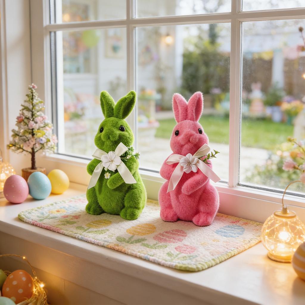 Easter Simulation Rabbits, Easter Bunny Ornaments, Easter Gift Handicrafts