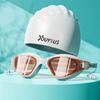 Anti-fog Adult Swimming Goggles Set Adjustable Diving Eyewear Silicone Swim Cap  Water Sports