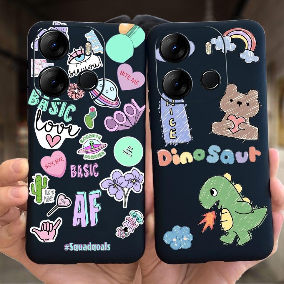 For Cover Tecno Pop 7 Pro Case Astronaut Dragon Silicone TPU Soft Back Cover Cases for Tecno Pop7 Pro BF7 Shockproof Bumper Capa