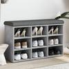 Schuhbank für den Eingangsbereich, mit Platz für 9 Paar Schuhe, vielseitig einsetzbare Schuhbank, 82 x 32 x 50 cm