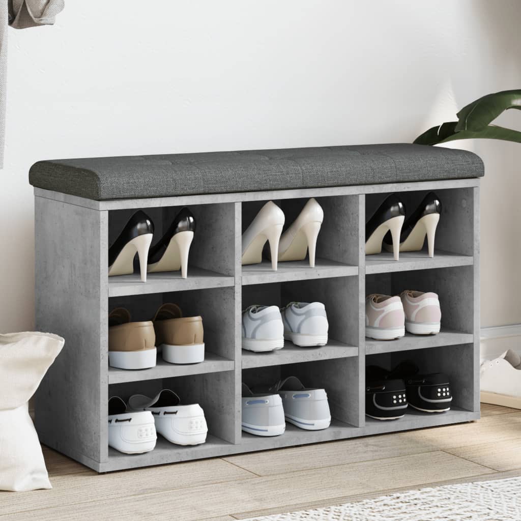 Schuhbank für den Eingangsbereich, mit Platz für 9 Paar Schuhe, vielseitig einsetzbare Schuhbank, 82 x 32 x 50 cm