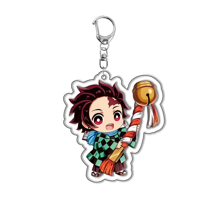 Anime Acrylic Keychain Y2k Cartoon Character Pendant Keyring Cosplay Gifts