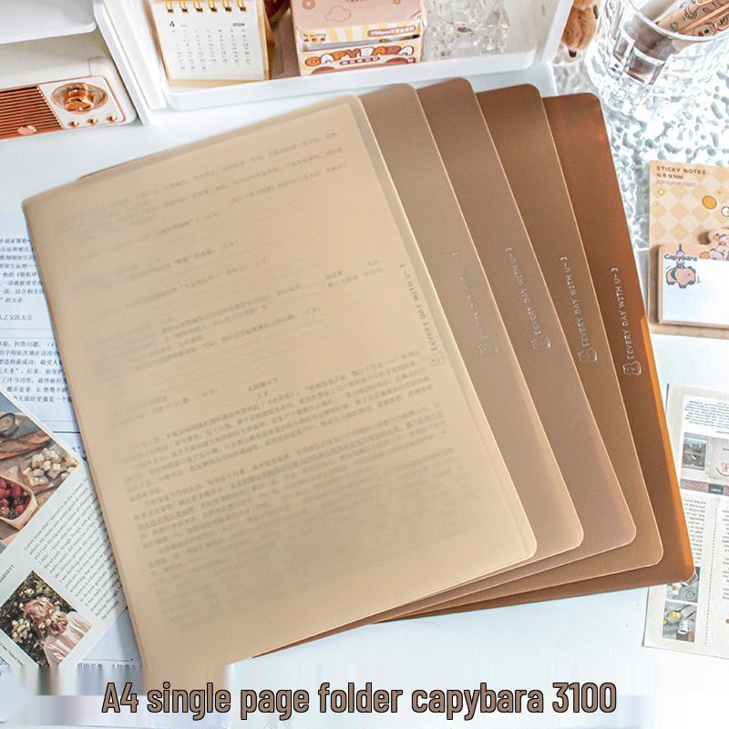 Матовый градиентный L-образный держатель для документов формата А4 - Водонепроницаемая и прозрачная папка