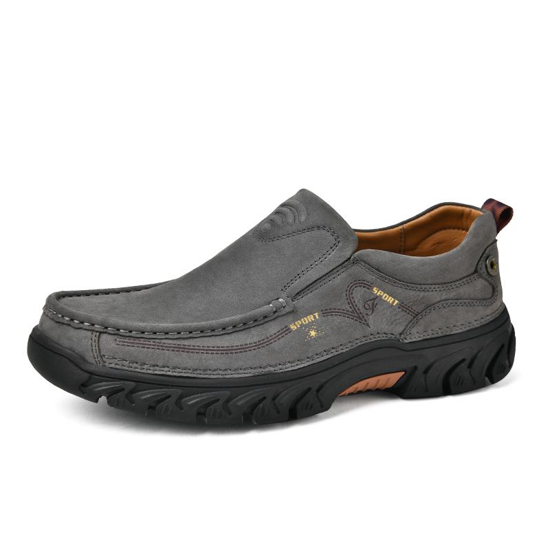 Spring Autumn Men'S Shoes Slip On Genuine Leather Sewing Outdoor Casual Fashion Loafers Men Loafers High Quality Platform Shoes