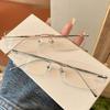 New Super Light Rimless Glasses Korean Ins Metal Anti Blue Light Eyewear Frameless Eyeglasses for Women Men Frameless Spectacles
