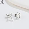 Asymmetry Stainless Steel Key Lock Earring for Women Rabbit Carrot Piercing Jewelry Girls Earrings Gifts Accessories