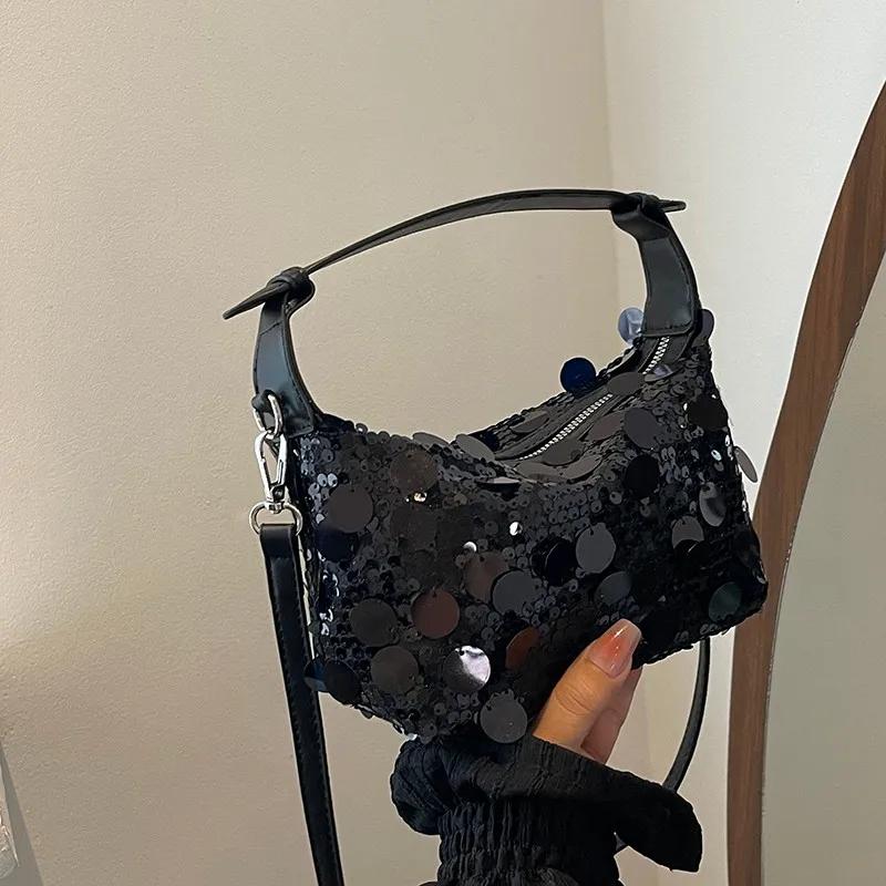 Shiny Sequin Shoulder and Crossbody Bags Fashion Sense of Luxury Warm Style Girl Bags