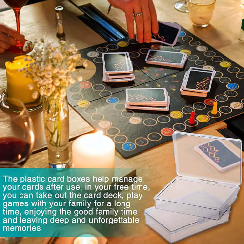 10-Piece Playing Card Box, Trading Card Case, Card Storage Organizer, Clear Card Case, for Gaming Cards, Plastic Storage Box