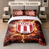 Set de Lenjerie de Pat Personalizat cu Model Stoke City FC, Text cu Nume Imprimat 1 Față de Plapumă plus 2 Fețe de Pernă Textile pentru Casă