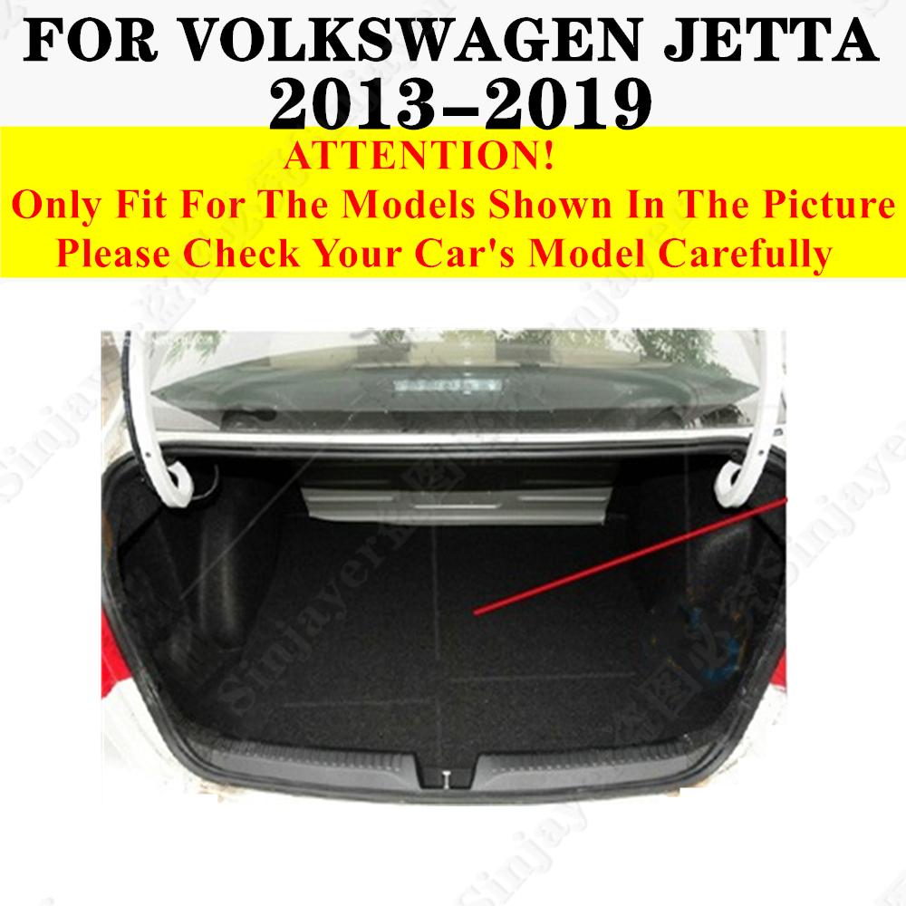 Sinjayer Bilbagasjeromsmatte ALLvær Hale Bagasje Pad Teppe Høy Kant Lastelinje For Volkswagen VW Jetta 2013 2014