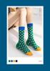 French Retro Abstract Cotton High-Top Mid-Calf Socks for Women - Autumn/Winter Trendy Oil Painting Design