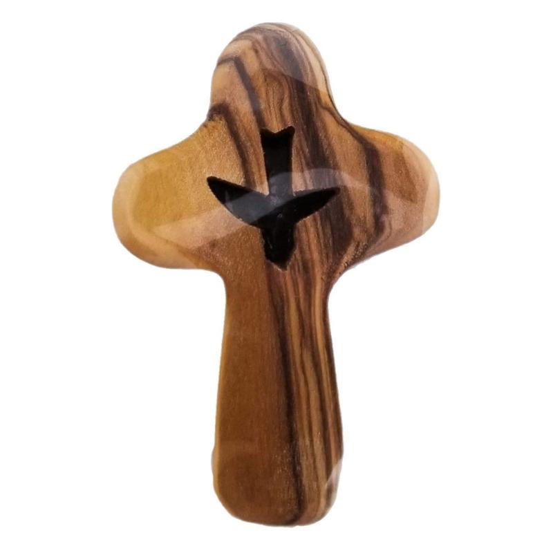 Olived Pocket Crosses Comfort and Prayer Crosses Hand Held Wooden Crosses Small Palms Size Crosses for Women Men
