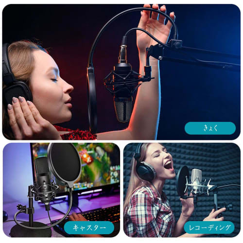 SensaBliss Pop Filter, Pop Blocker, Microphone Pop Filter, Noise Prevention, Double-Layered, Clamp-On Microphone Pop Filter with Flexible Arm for Live