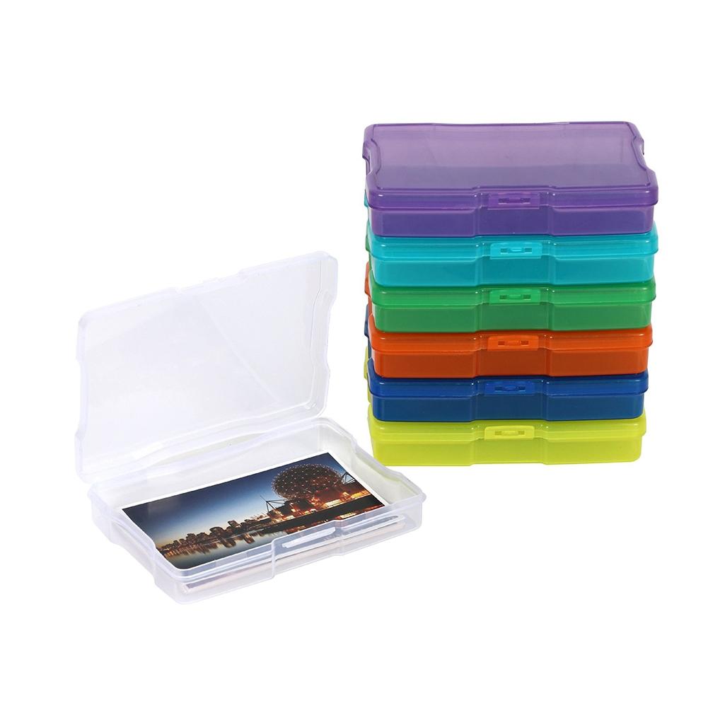 Wi/ Buckle Photo Storage Box Large Sorting Tool Transparent