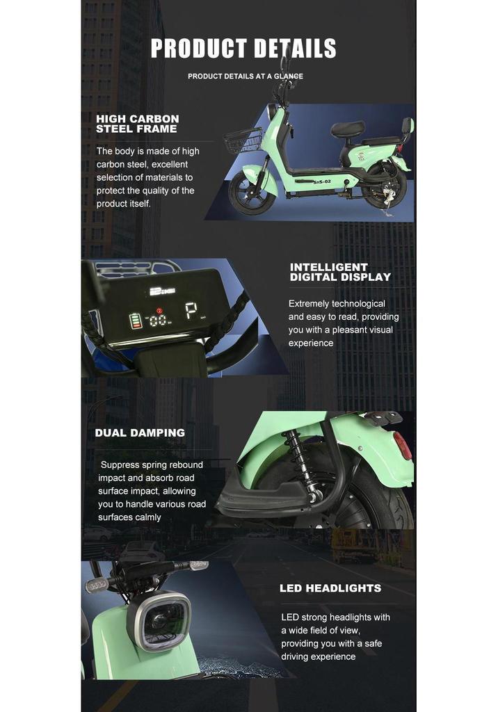48V 350W Affordable Mini Electric Commuter Bicycle for All Ages
