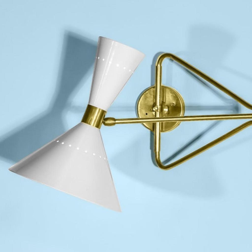 1950's Mid Century Wall Light Italian Modern Adjustable Diabolos Wall Sconces lamp (Single, Cord with Switch Available)