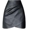 Women's Autumn 2025 Slim PU Leather High Waist A-Line Bodycon Mini Skirt