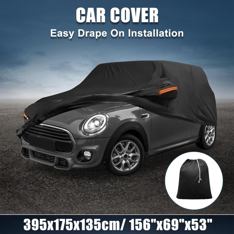 Motoforti Waterproof SUV Car Cover for Ford for Mustang GT/Bullitt with Zipper Black