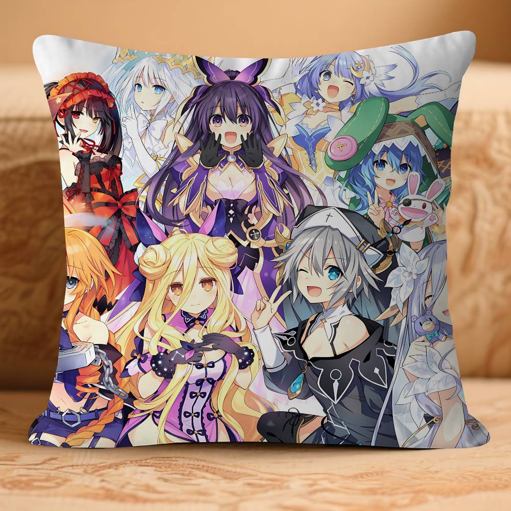 Anime D-DATE-A-LIVES Kudde Gåvor Hemmakontor Möbler Sovrum Soffa Bil Kuddfodral Fodral 45x45cm
