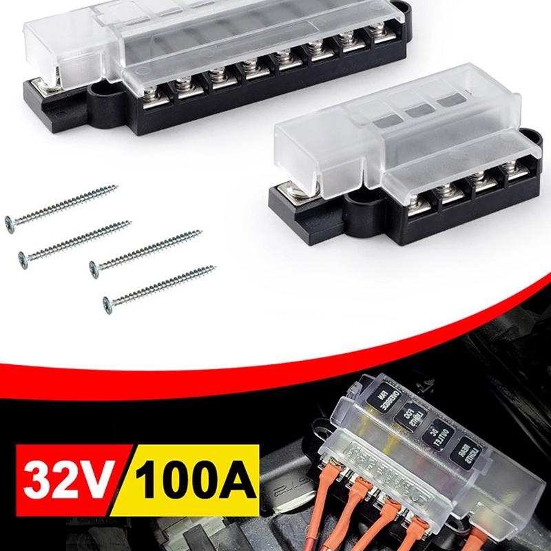 4/8 Way Car Fuse Accessory 12V 24V Car Truck Circuit Medium Insert Fuse Box Circuit Breaker Blade Fuses Circuit Standard