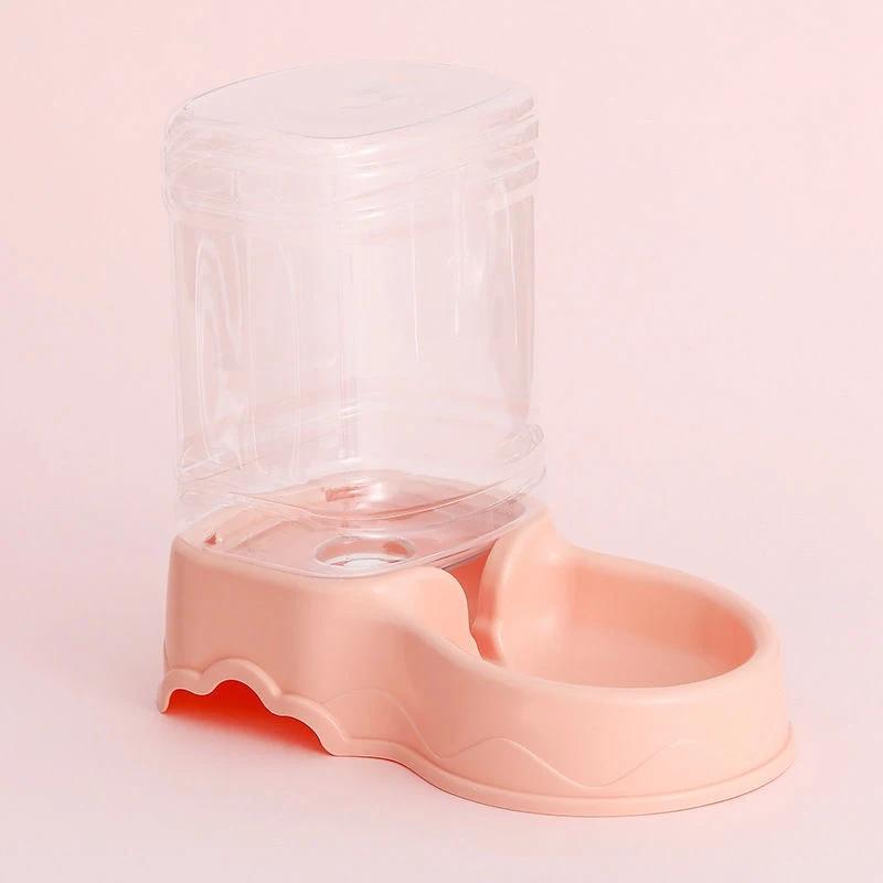 Automatic Dog Cat Feeder and Water Dispenser Gravity Food Feeder and Waterer Set with Pet Food Bowl for Large Capacity